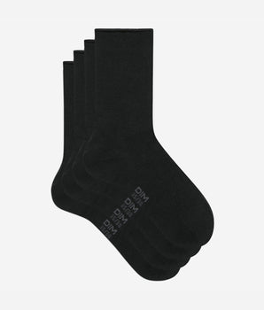 Lot de 2 paires de chaussettes noires Femme en coton modal