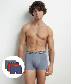 Pack of 3 Men's 3D Belted Boxers Blue Red Grey Dim Powerful