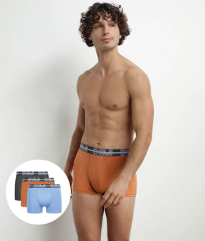 Pack of 3 Men's 3D Belted Boxers Grey Blue Orange Dim Powerful