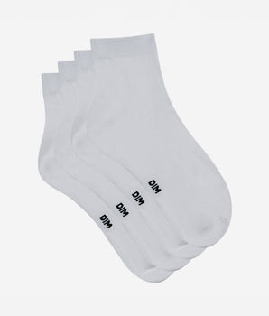 Pack of 2 pairs of women’s second skin ankle socks in white