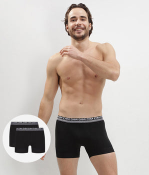 Lot de 2 boxers noirs pour homme 3D Stay and Fit