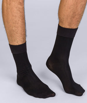 Lot de 2 mi-chaussettes noir Homme Soft Touch