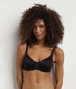 Body Touch Dim Black underwired balconette bra