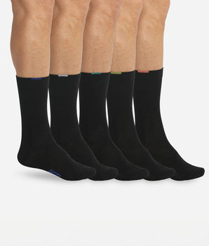 Pack of 5 pairs of black EcoDIM socks for men