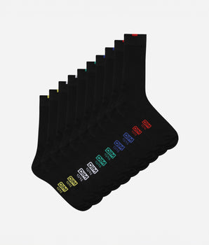 Pack of 5 pairs of black EcoDIM socks for men