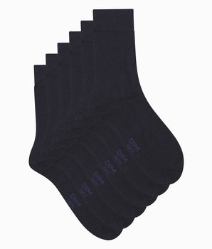 Pack of 3 Pairs of Men's Navy Blue Dim Cotton Socks