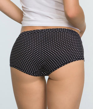 2 Pack Women's Shortys in Black and Polka Dot  Body Mouv