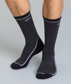 Chaussettes Outdoor contrastées bi-colores anthracite Homme