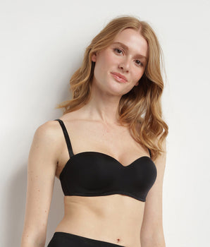 Soutien-gorge bandeau Noir sans armatures pour femme InvisiFree