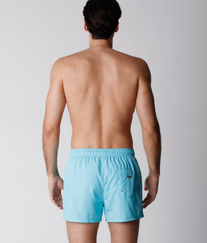 Maillot de bain court pour Homme Bleu avec imprimé Vagues