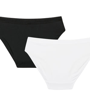 2 pack white briefs for girl - Pocket Micro