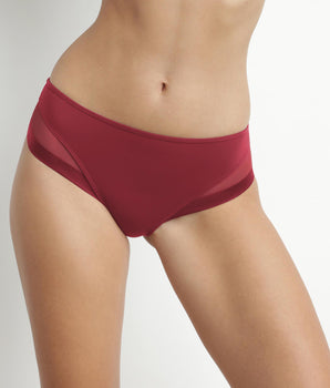 Women's briefs in microfiber and tulle Poppy Red Dim Generous