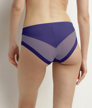 Culotte midi en microfibre et tulle Violet Précieux Dim Generous