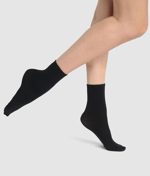 Opaque Sensational 70D opaque black microfibre ankle socks