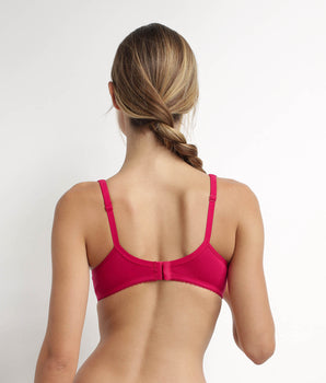 Soutien-gorge emboîtant avec armatures Rouge Generous Coton Bio Dim