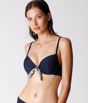 Haut de maillot de bain Bleu Outremer pour Femme avec armatures