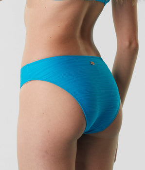 Microfibre midi bikini briefs in ocean azure