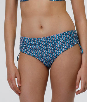 Bas de bikini en microfibre, imprimé géométrique