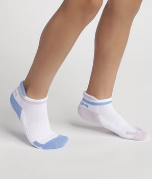 Pack of 2 pairs of unisex cotton socks Lila Blue Dim Sport