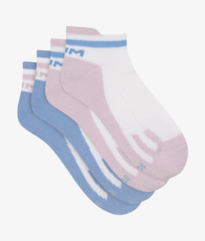 Lot de 2 paires de chaussettes unisexe en coton Lila Bleu Dim Sport