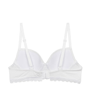 Dim Trendy girls' white stretch cotton moulded cup bra