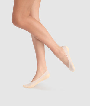 Dim InvisiFit beige lurex fancy foot protector