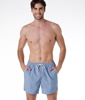 Indigo blue flame cloth boxer shorts