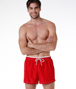 Red boxer shorts in quick-drying fabric