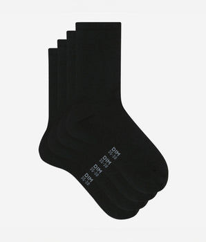 Lot de 2 paires de chaussettes femme Noir Coton Mercerisé