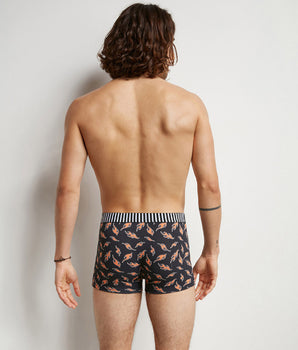 Pack of 3 Dim Vibes men's stretch cotton boxers with marble and flame prints