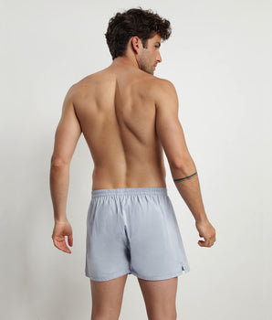 Dim Collection Men's cotton boxer shorts Blue Dragee