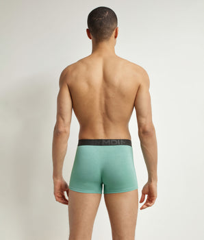 Boxer homme en coton modal à ceinture contrastée Vert Dim Classic