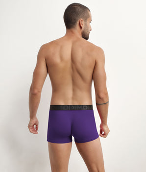 Boxer homme en coton modal à ceinture contrastée Violet Dim Classic