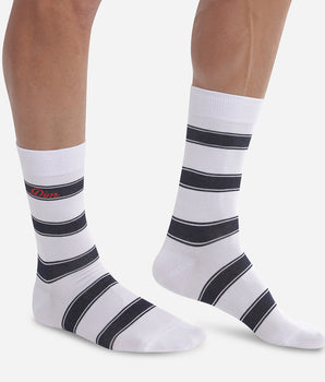 Men's ocean blue striped cotton socks Monsieur Dim