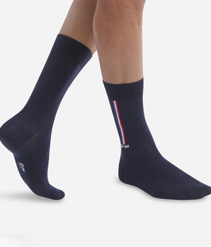 Chaussettes homme en coton Bleu à motif drapeau Monsieur Dim