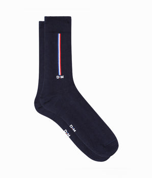 Men's blue cotton socks with flag pattern Monsieur Dim