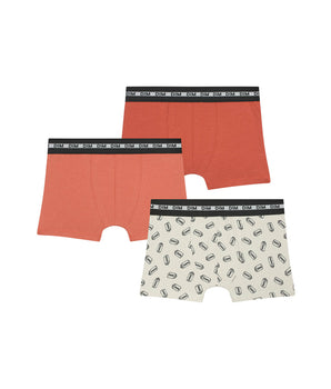 Lot de 3 boxers garçon à motifs Soda Orange Dim Coton Stretch