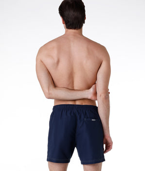 Navy Blue Canvas Swim Shorts