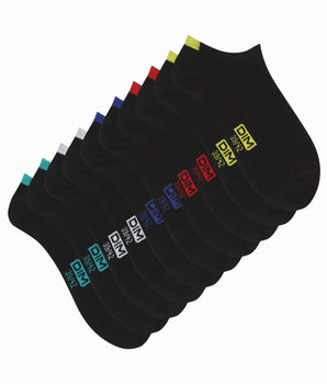 Pack of 5 pairs of men's cotton socks Black EcoDim