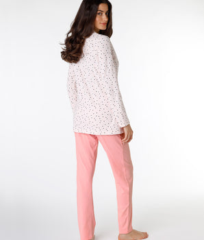 Pyjama long femme en jersey 100% coton