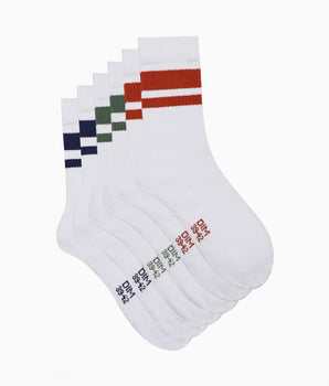 EcoDim Sport Green White Pack of 3 pairs of men's cotton socks