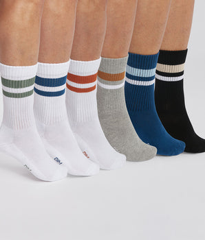 Multicolour EcoDim Sport Pack of 6 pairs of men's cotton socks