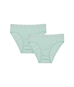 Dim Skin Care Pack of 2 Pastel Blue girls' organic cotton knickers