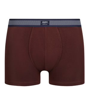 Boxer homme en coton modal piqué et ceinture rayée Rouge Vin Dim Smart