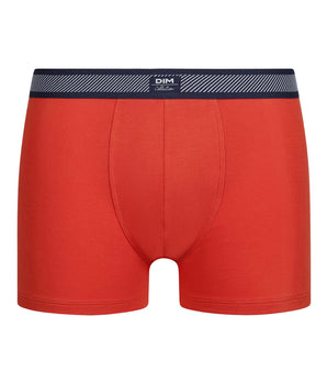 Men's boxer shorts in piqué modal cotton with orange striped waistband Dim Smart