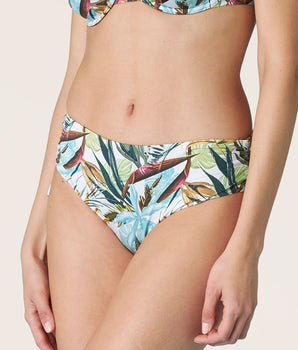 High-rise sunset garden print bikini bottom