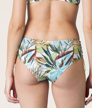 Bas de bikini taille haute imprimé Tropical