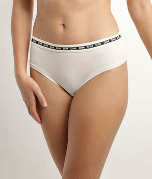 Shorty femme coton modal Beige ceinture contrastée Dim Icons Essentiel