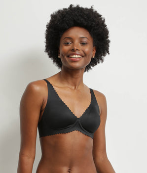 Soutien-gorge foulard à armatures en microfibre Noir Dim Body Touch