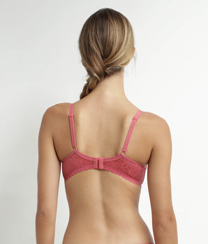 Soutien-gorge emboitant à armatures en dentelle florale Rose Daily Dentelle